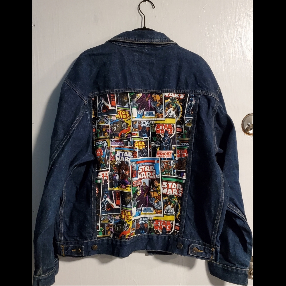 NWT Denim Star Wars Patch Jacket